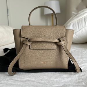 Celine Pico Belt Bag - Taupe